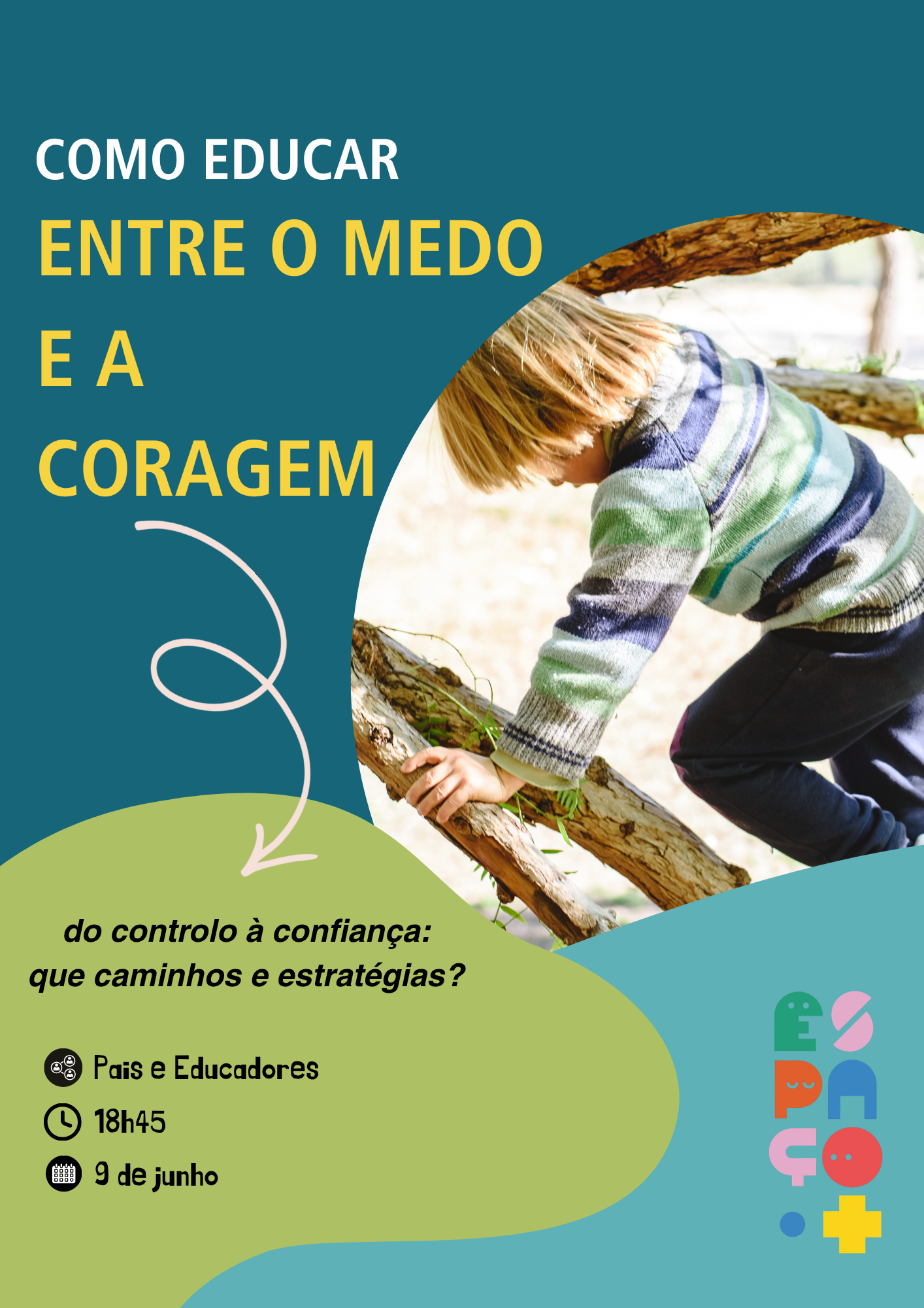 Cartaz Oficial Formação Como Educar Entre o Medo e a Coragem
